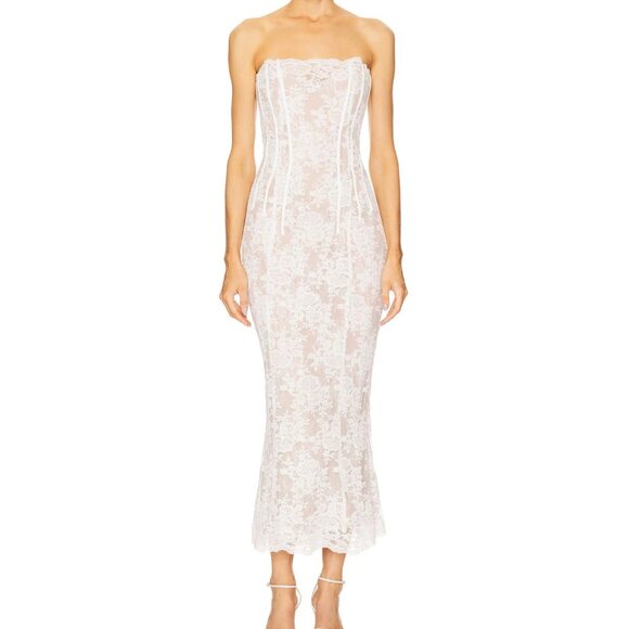 NEW V. Chapman White Capulet Midi Dress NWT - Size 6